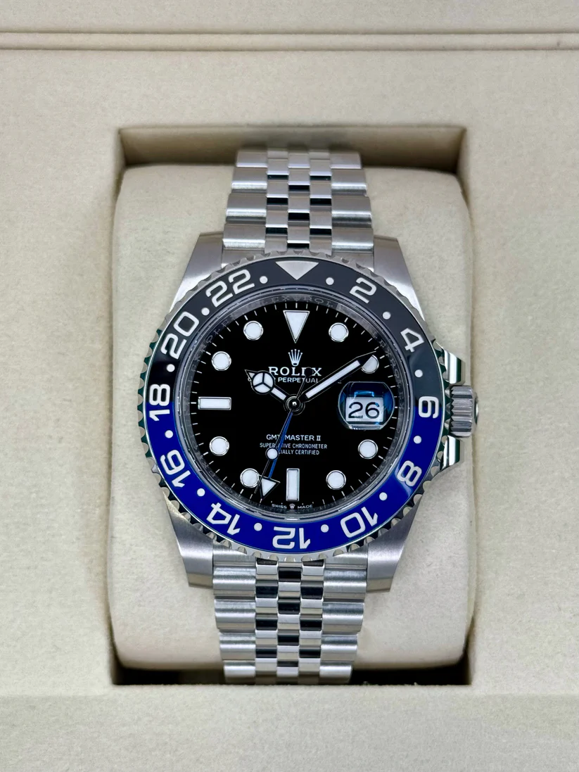 NEW 2025 Rolex GMT-Master II "Batgirl" 40mm 126710BLNR in Oystersteel with Jubilee Bracelet and Black Dial